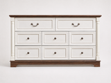 8-Drawer Chest - Antique White & Rustic Brown