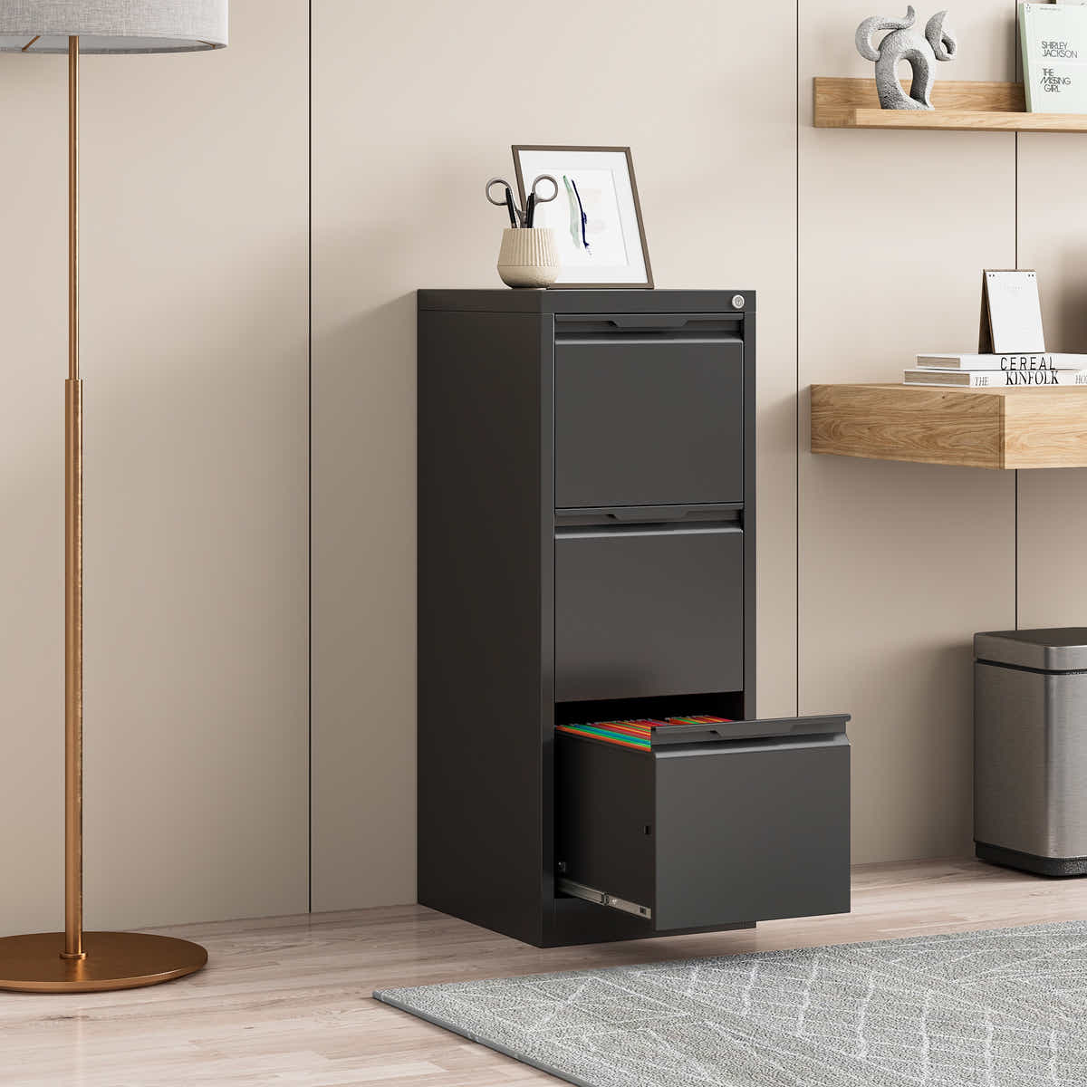 DS Mason Steel 3-Drawer File Cabinet