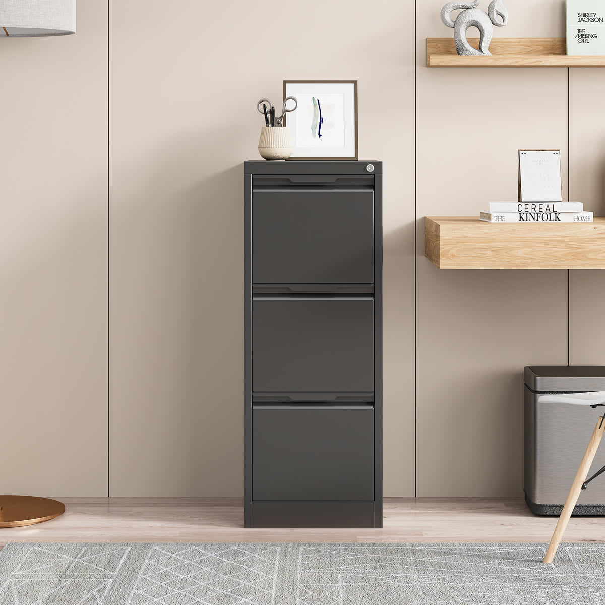DS Mason Steel 3-Drawer File Cabinet