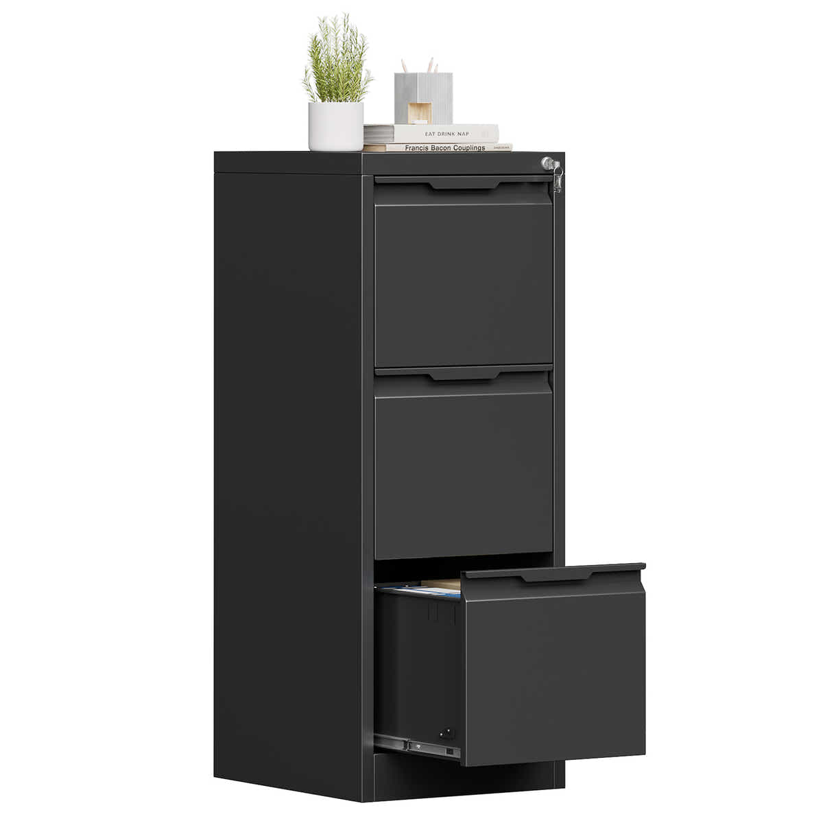 DS Mason Steel 3-Drawer File Cabinet