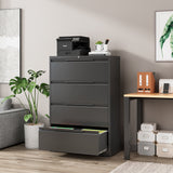 DS Mason Steel Lateral 4-Drawer File Cabinet