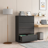 DS Mason Steel Lateral 4-Drawer File Cabinet