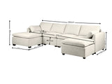 Jonpony 6-Piece Modular Sofa Set - Beige