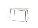 Faux Marble Dining Table - 140 cm
