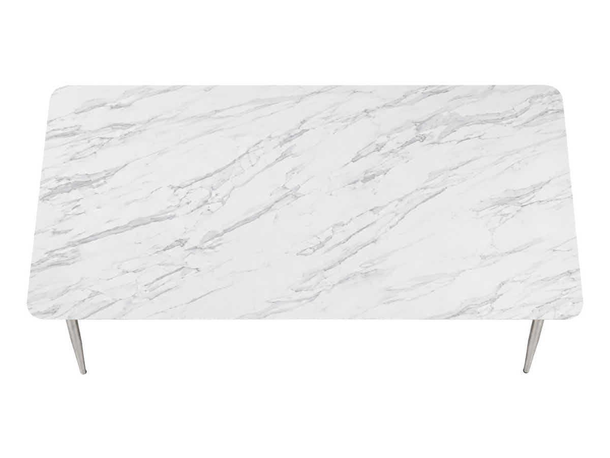 Faux Marble Dining Table - 140 cm