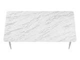 Faux Marble Dining Table - 140 cm