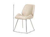 Dining Chair PU Beige - Set of 2