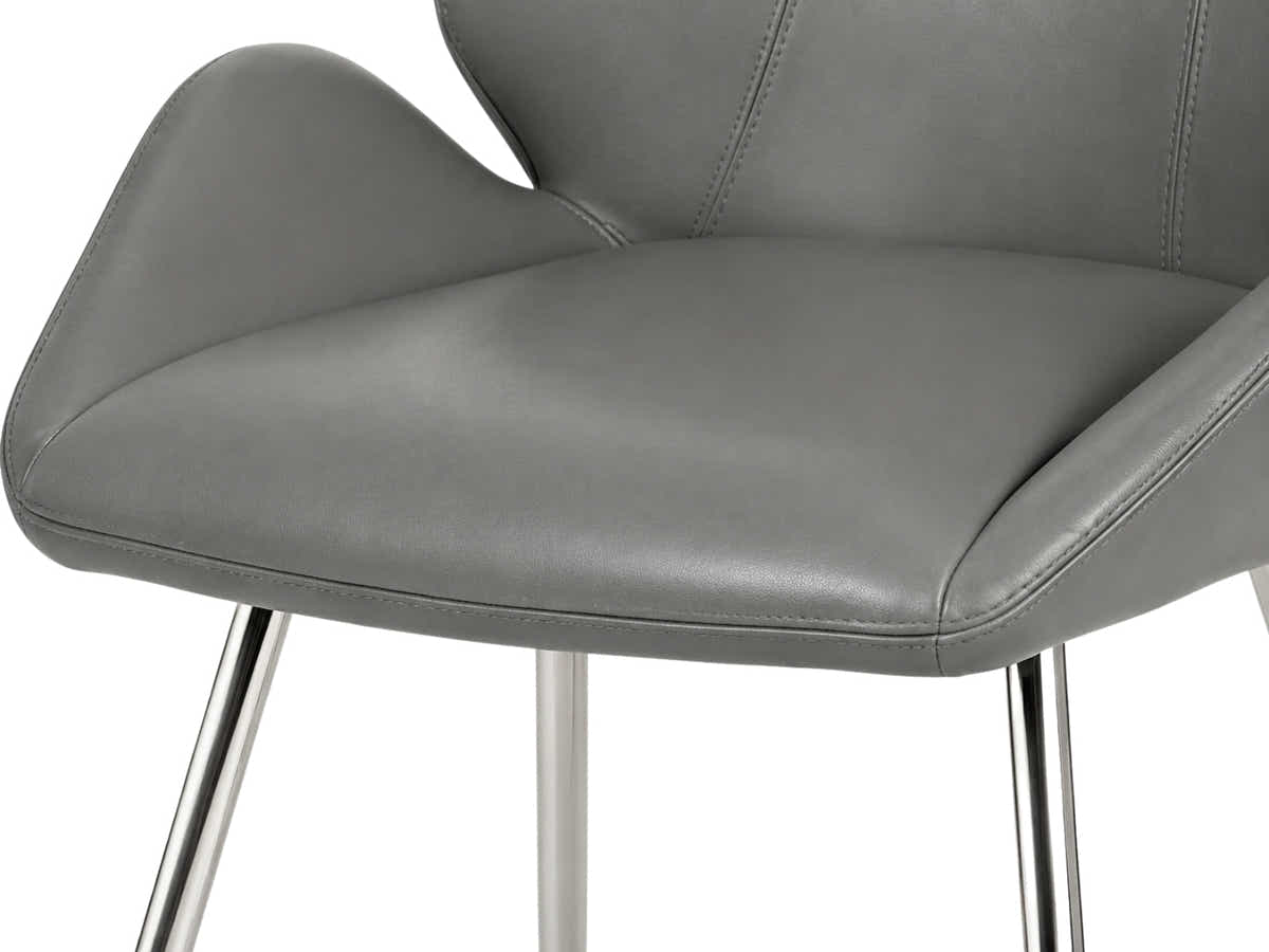 Dining Chair PU Grey - Set of 2