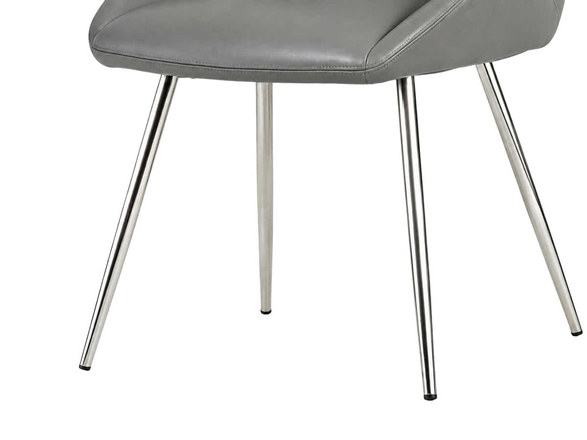 Dining Chair PU Grey - Set of 2