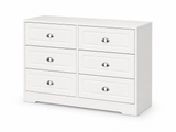 6-Drawer Dresser - White