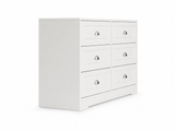 6-Drawer Dresser - White