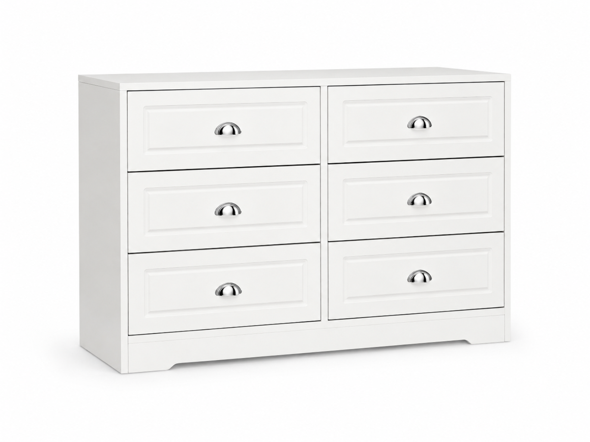6-Drawer Dresser - White