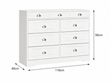 9-Drawer Dresser - White