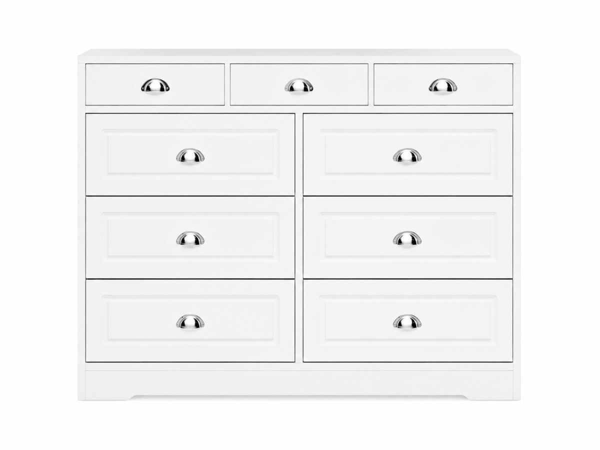 9-Drawer Dresser - White