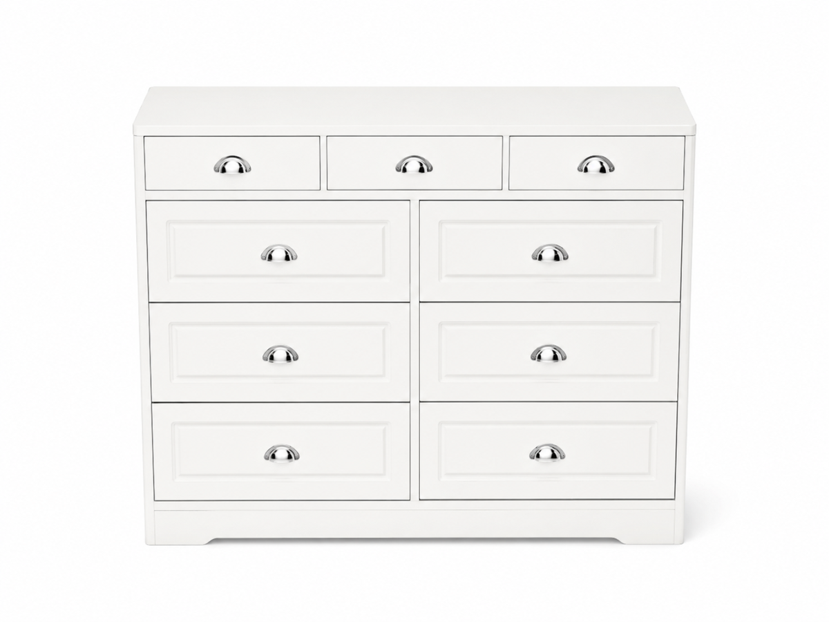 9-Drawer Dresser - White