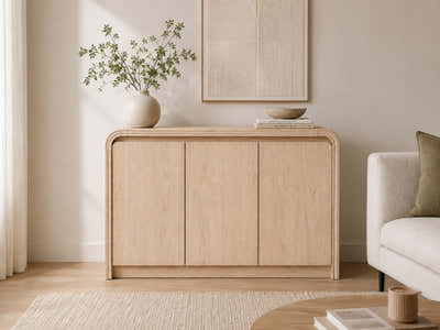 Vilda 3-Door Buffet Storage Cabinet - Wood
