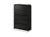 Vilda 5-Drawer Tallboy - Black