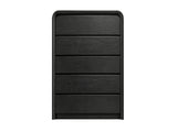Vilda 5-Drawer Tallboy - Black
