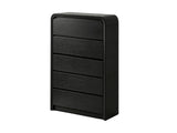 Vilda 5-Drawer Tallboy - Black