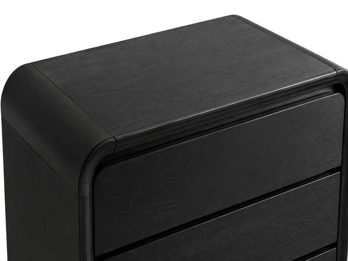 Vilda 5-Drawer Tallboy - Black