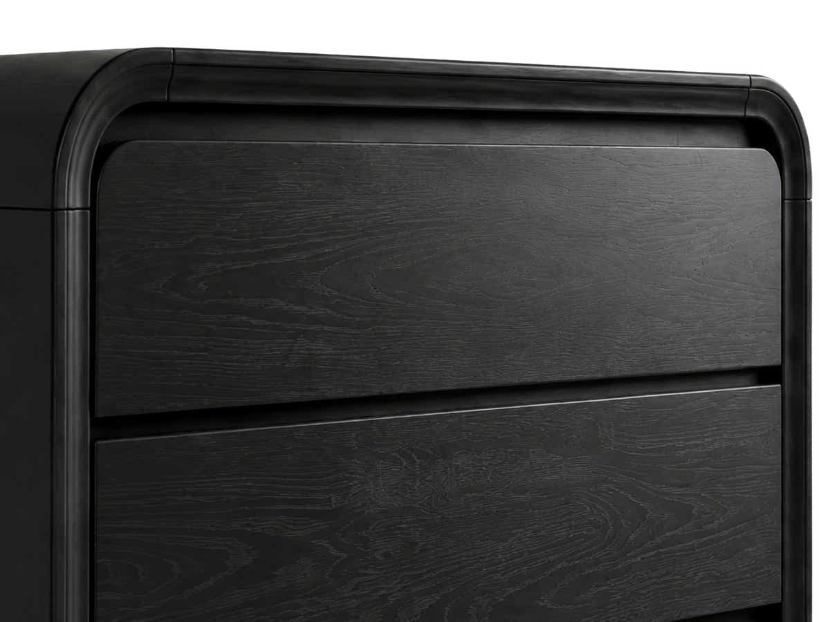 Vilda 5-Drawer Tallboy - Black