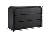 Vilda 6-Drawer Cabinet - Black