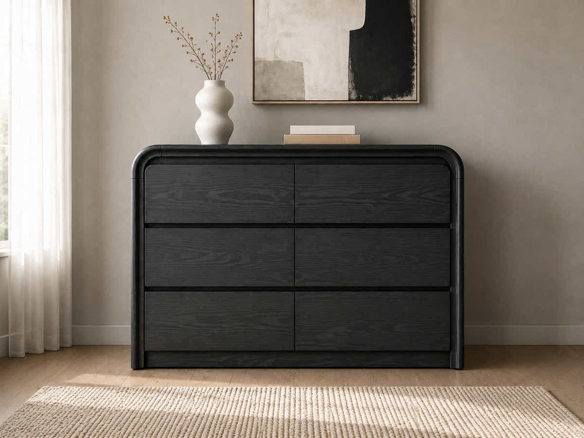 Vilda 6-Drawer Cabinet - Black