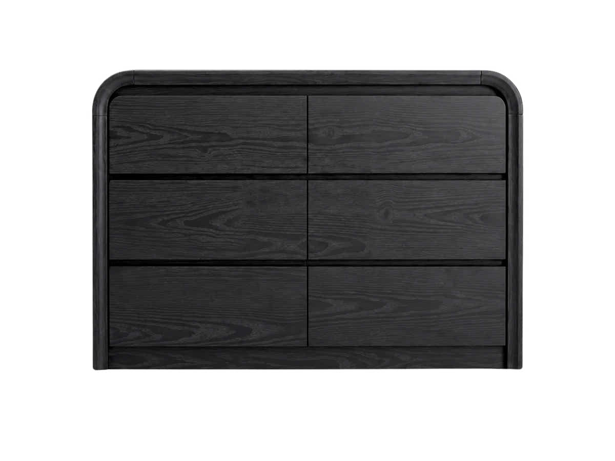 Vilda 6-Drawer Cabinet - Black