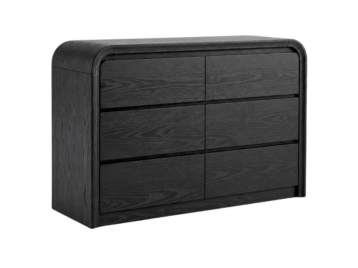 Vilda 6-Drawer Cabinet - Black