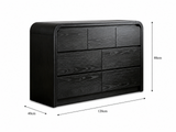 Vilda 7-Drawer Cabinet - Black