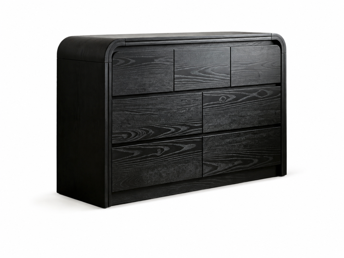 Vilda 7-Drawer Cabinet - Black