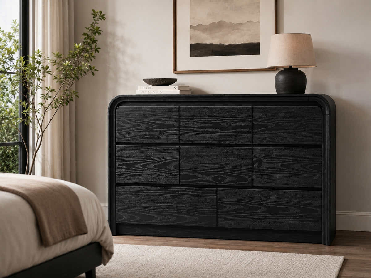 Vilda 8-Drawer Cabinet - Black