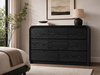 Vilda 8-Drawer Cabinet - Black