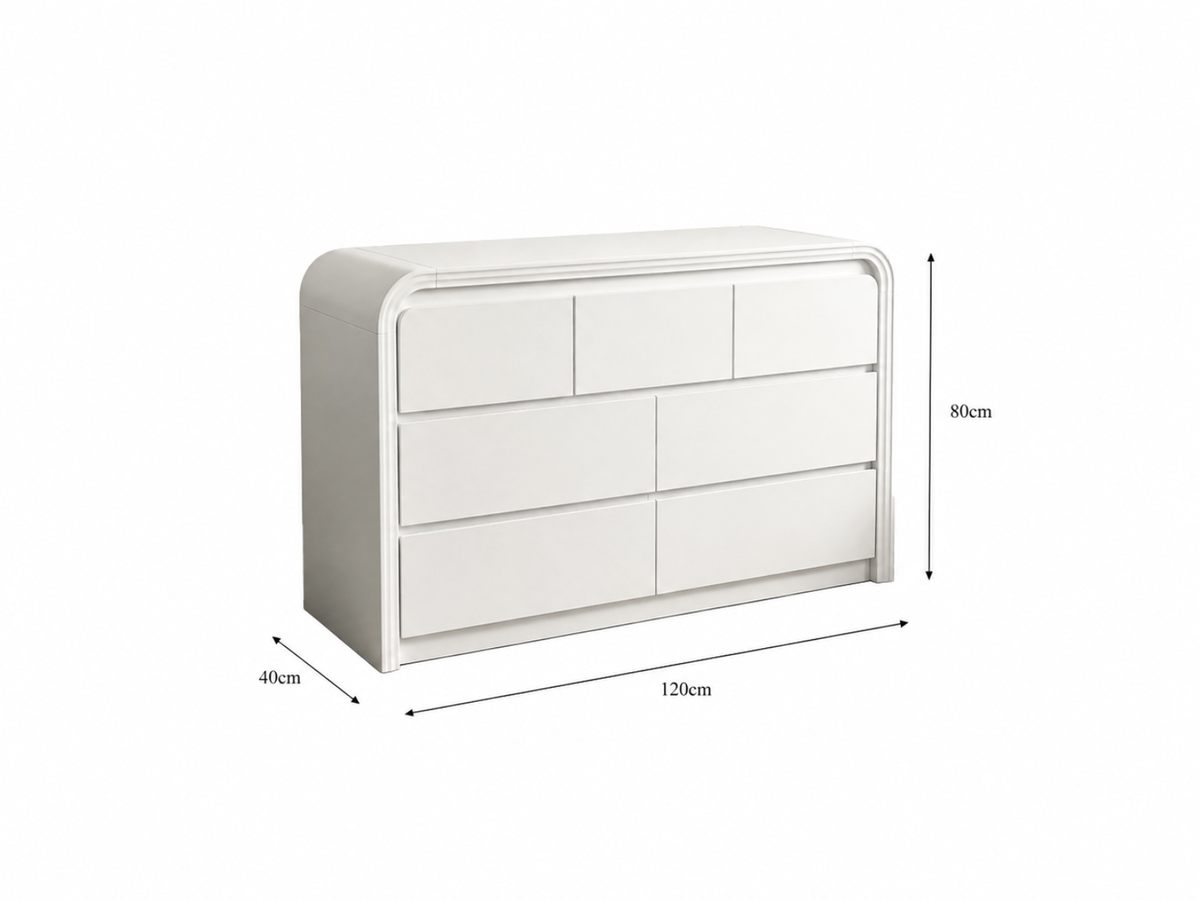 Vilda 7-Drawer Cabinet - White