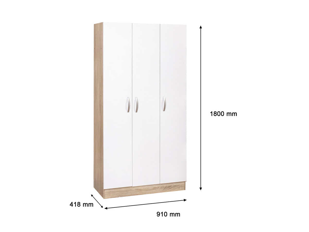 DS Escot 3 Doors Wardrobe New