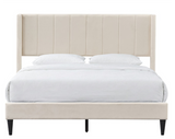 DS Ollie Fabric Bed Beige - Double