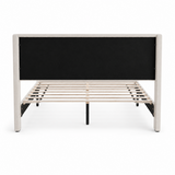 DS Ollie Fabric Bed Beige - Double