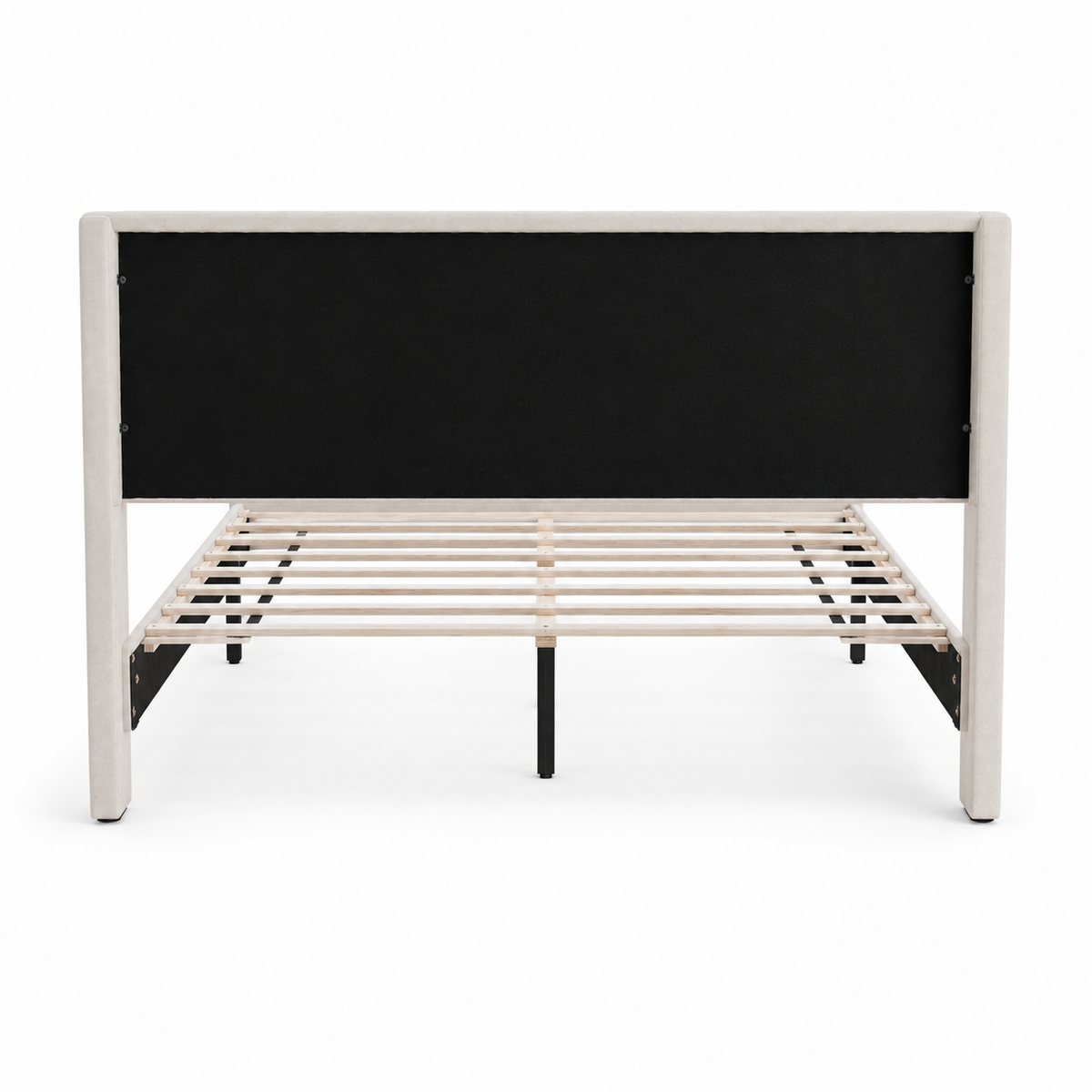 DS Ollie Fabric Bed Beige - Queen
