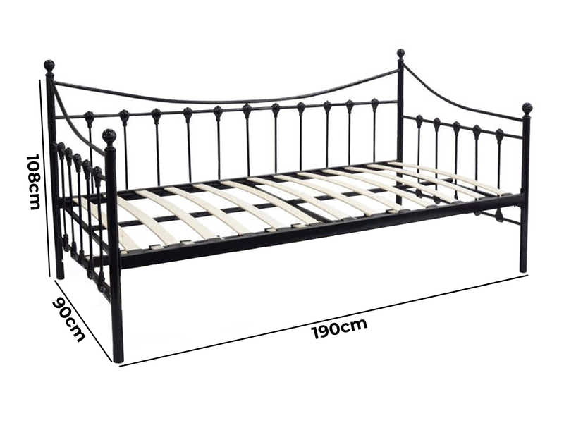 Sierra Metal Day Bed - Black
