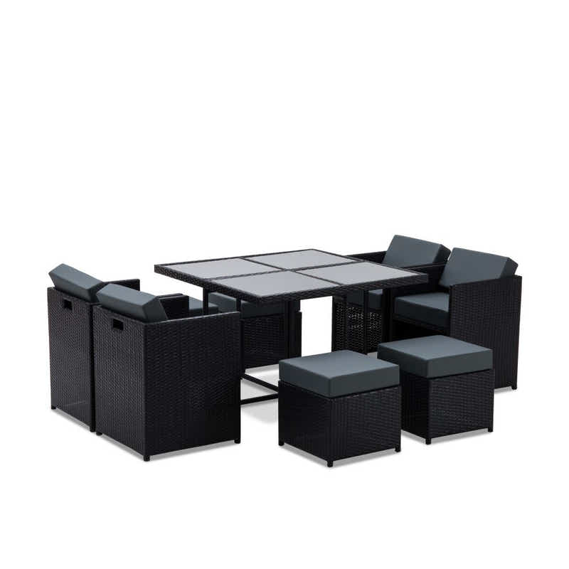 Genoa 9-Piece Aluminium Outdoor Dining Set