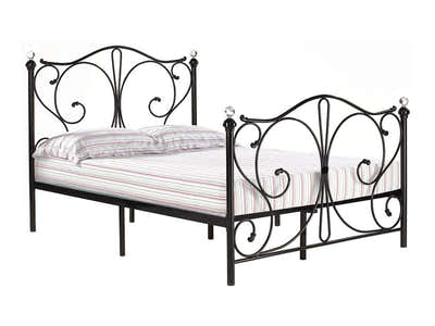 Elizabeth Metal Bed Black with Bonnell Mattress Combo - Double