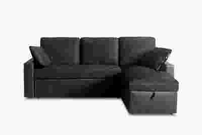 Salem Pull Out Sofa Bed with Storage - Black