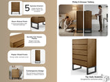 Philip 5-Drawer Tallboy