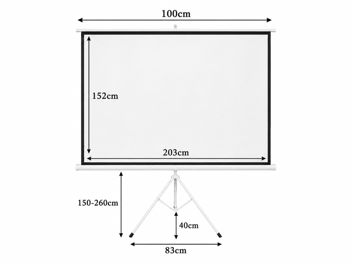 100 Inches Portable Tripod Projector Screen