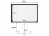 100 Inches Portable Tripod Projector Screen