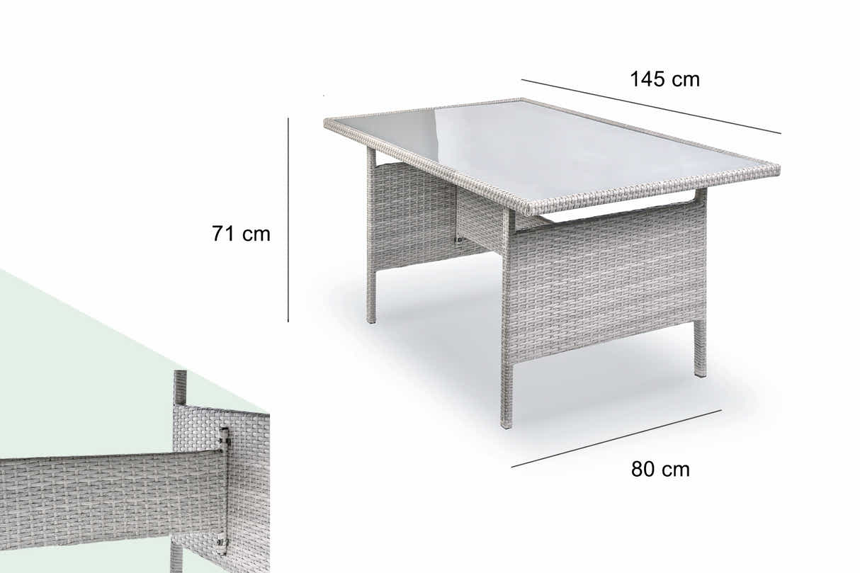 Catania 4-Piece Steel Outdoor Dining Set