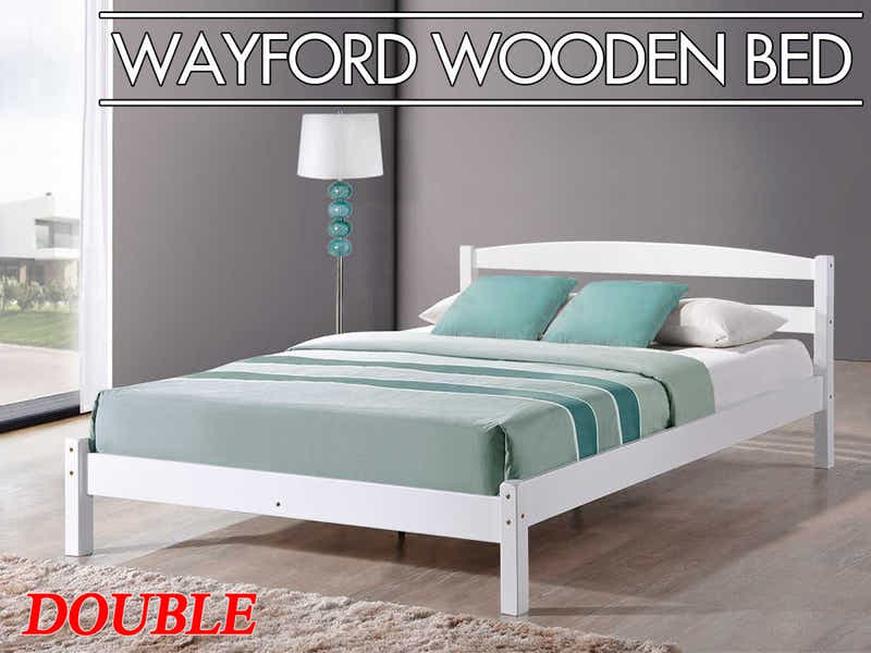 Wayford Bed White with Bonnell Mattress Combo - Double