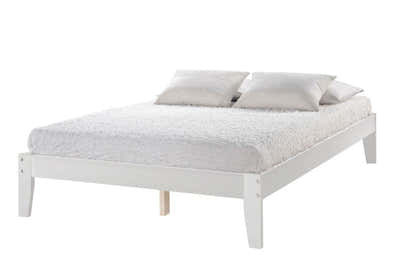 Sovo White Bed with Bonnell Mattress Combo - King Single