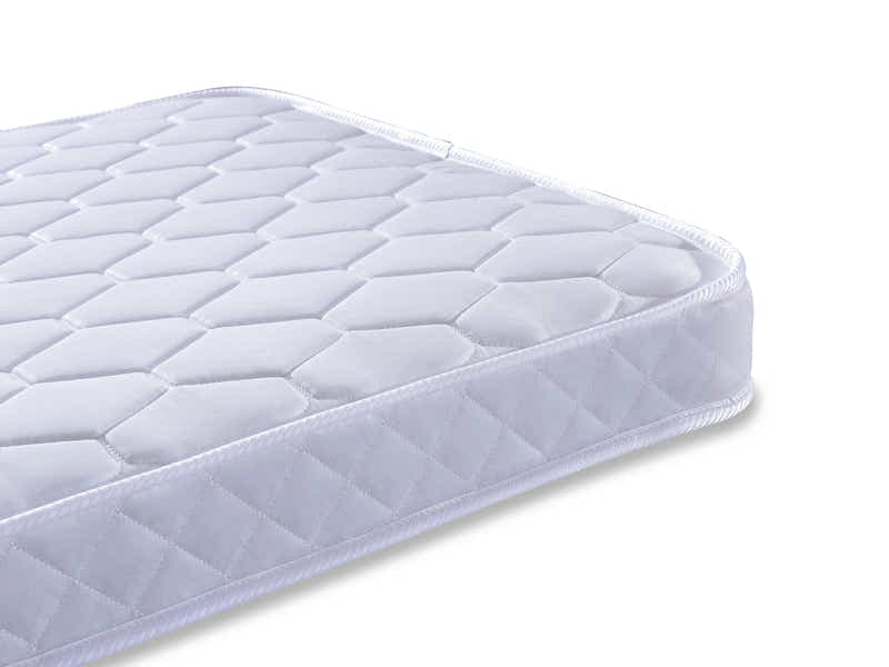 Sovo White Bed with Bonnell Mattress Combo - King Single