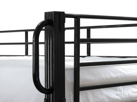 Metal Bunk Black With 15Cm Mattress